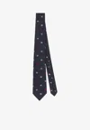 Etro Pegaso-motif Tie In Navy