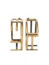 Etro Logo-plaque Hoop Earrings In Gold