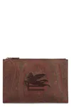 Etro Logo Print Flat Pouch