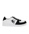 Etro Logo Print Panelled Lace-up Sneakers In White