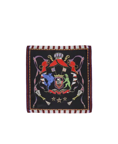 Etro Logo Scarf In Black