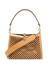 Etro Logo Shoulder Bag In Brown