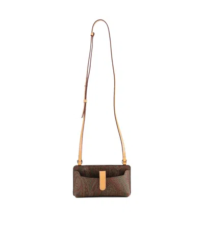 Etro Logo Shoulder Bag In Multicolor