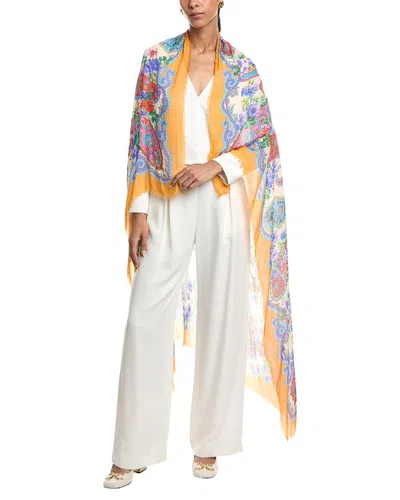 Etro Logo Silk-blend Shawl In Pattern