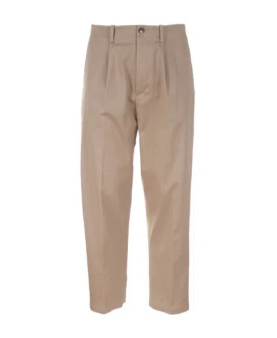 Etro Logo Straight-leg Trousers In Nude