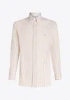 Etro Striped Button-down Shirt In Multicolor