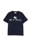 Etro Logo T-shirt In Blue