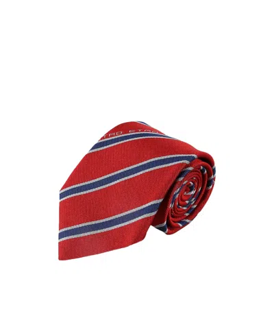 Etro Logo Tie In Red