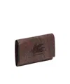 Etro Logo Wallet In Brown