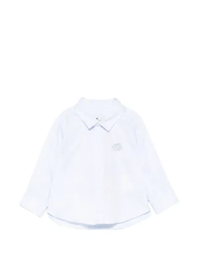 Etro Babies' Logo-embroidered Shirt In Blue