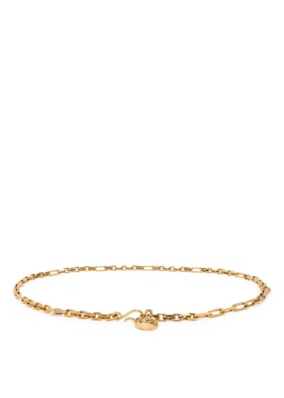 Etro Logo-engraved Chain Belt In Gold