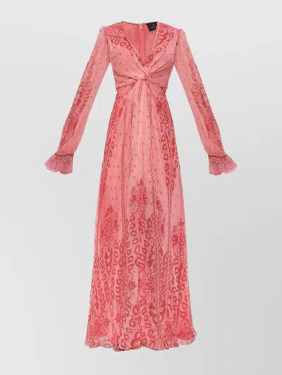 ETRO LONG DRESS IN LIGHTWEIGHT SILK WITH FLORAL PRINT