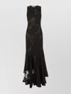 Etro Long Dress Stretch Jersey Sleeveless Floor Length In Black