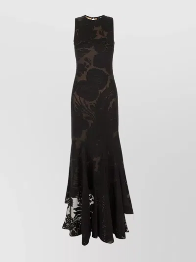 Etro Floral Stretch Dress In Black