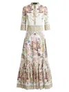 Etro Printed Stretch-cotton Midi Dress In White