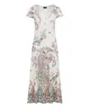 Etro Knit White Cotton Midi Dress With Flared Skirt In White