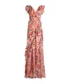 Etro Long Dress With Ruffles And Cut-out
