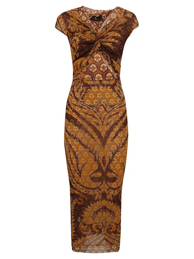 Etro Long Dresses Woman In Stampa F.do Moro