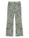 Etro Paisley Print Denim Pants In Multi