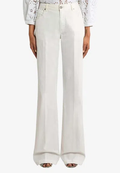 Etro Long Flared-leg Jeans In White
