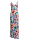 Etro Long Floral-print Dress In Multicolour