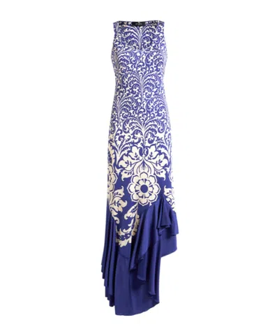 ETRO ETRO FLOUNCE PRINTED LONG JERSEY DRESS