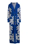 Etro Long Knit Cardigan In Blue