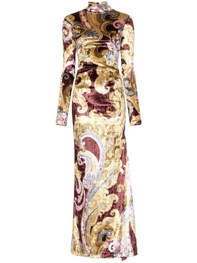 ETRO LONG PAISLEY PRINT DRESS