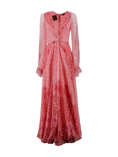 ETRO LONG-PRINTED RUFFLED DRESS