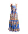 Etro Printed Open-back Cotton Voile Maxi Dress