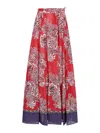 Etro Printed Long Skirt In Multicolour