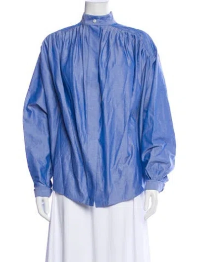 Pre-owned Etro Long Sleeve Blouse In Blue