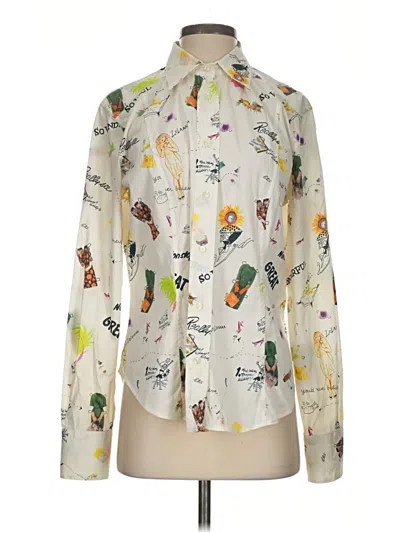 Pre-owned Etro Long Sleeve Blouse In Ivory