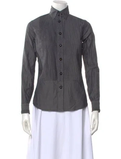 Pre-owned Etro Long Sleeve Blouse In Multi