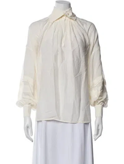 Pre-owned Etro Long Sleeve Blouse In Neutral