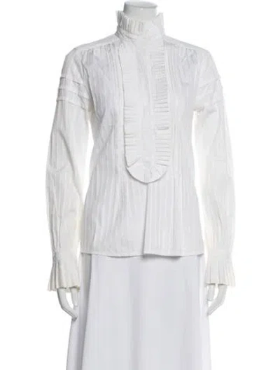 Pre-owned Etro Long Sleeve Blouse In Neutral