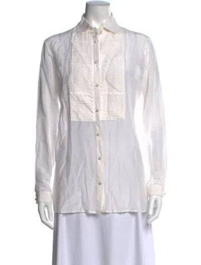 Pre-owned Etro Long Sleeve Blouse In Neutrals