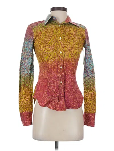Pre-owned Etro Long Sleeve Blouse In Orange