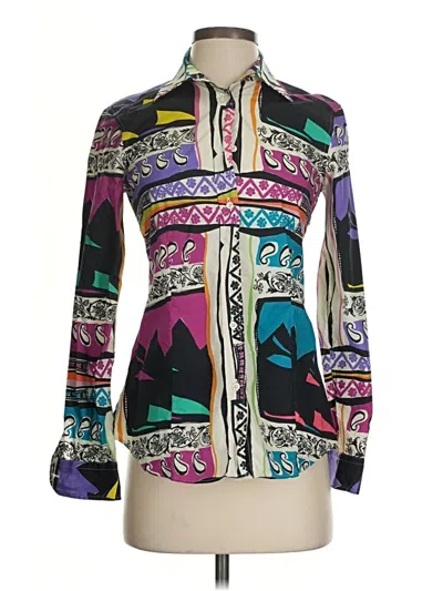 Pre-owned Etro Long Sleeve Blouse In Purple