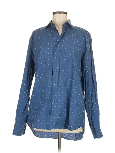 Pre-owned Etro Long Sleeve Button Down Shirt In Blue