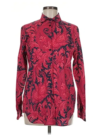 Pre-owned Etro Long Sleeve Button Down Shirt In Red