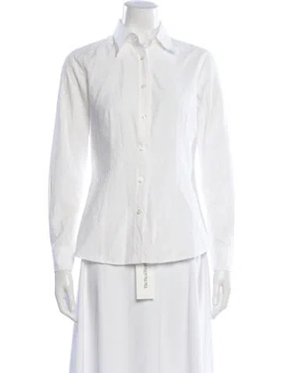 Pre-owned Etro Long Sleeve Button-up Top In Neutral
