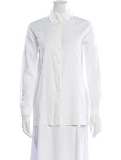 Pre-owned Etro Long Sleeve Button-up Top In Neutral