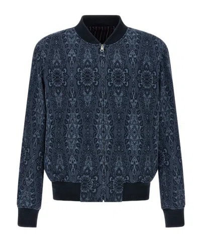 ETRO ETRO PATTERNED-JACQUARD ZIP FASTENED BOMBER JACKET