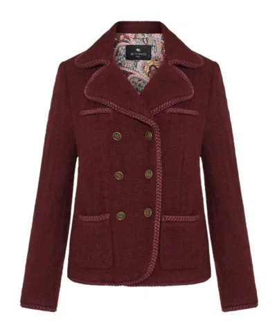 Etro Long Sleeve Casual Jacket In Brown