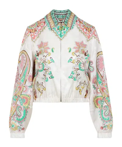 Etro Long Sleeve Casual Jacket In White