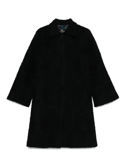 Etro Long-sleeve Coat In Black