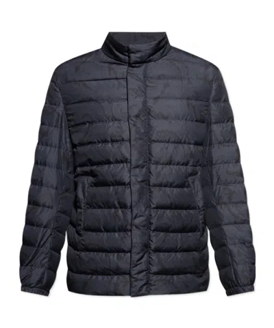 Etro Long Sleeve Down Jacket In Blue