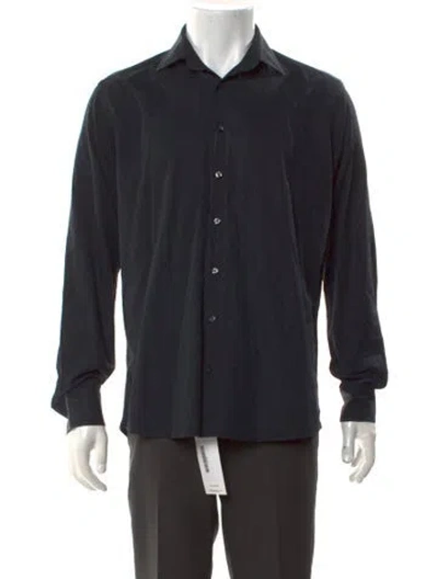 Pre-owned Etro Long Sleeve Dress Shirt In Black