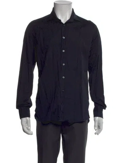Pre-owned Etro Long Sleeve Dress Shirt In Black